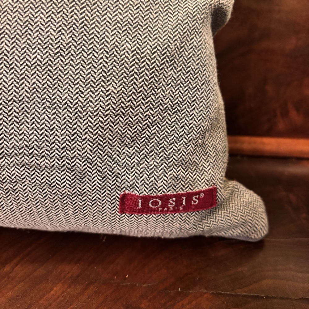 IOSIS Paris Robin Birds Embroidered Throw Pillow 19x12 Farmhouse Cottage Nature - Picture 4 of 5